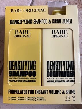 BABE ORIGINAL Densifying Shampoo & Conditioner Set - Yellow/Cream
